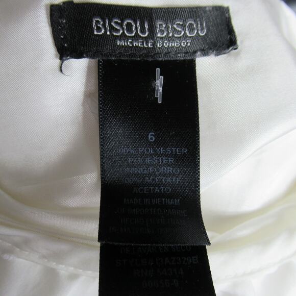 Bisou Bisou Dress Womens Size 6 White Strappy Mini Doily Angelic Sundress Preppy - Picture 10 of 11